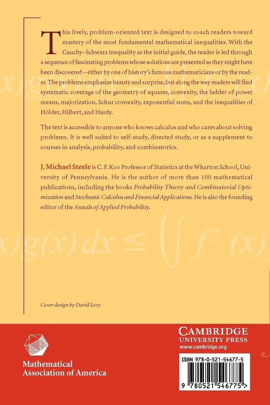 Rückseite: 9780521546775 | The Cauchy-Schwarz Master Class | J. Michael Steele | Taschenbuch
