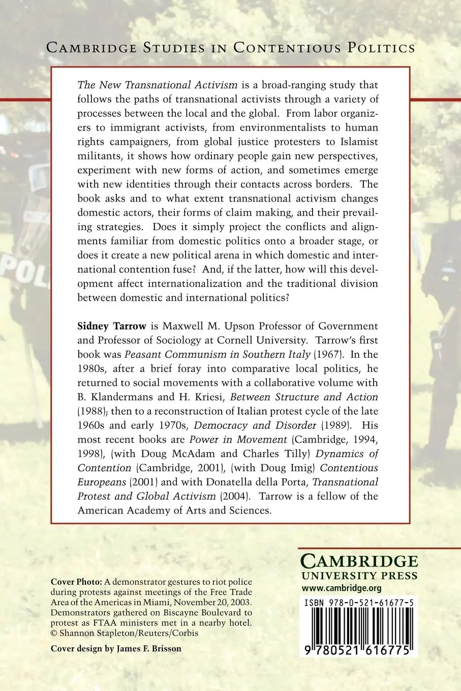 Rückseite: 9780521616775 | The New Transnational Activism | Sidney G. Tarrow | Taschenbuch | 2012
