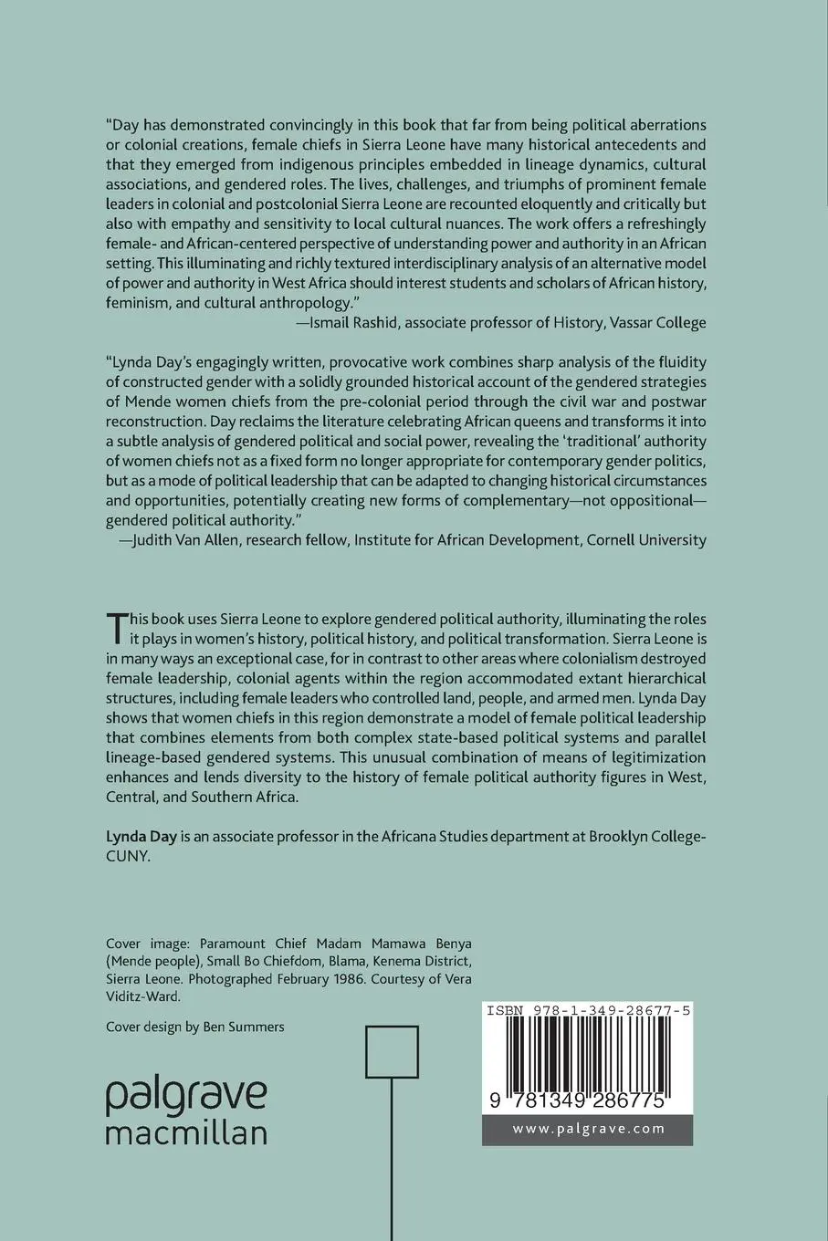 Rückseite: 9781349286775 | Gender and Power in Sierra Leone | L. Day | Taschenbuch | xiv | 2012