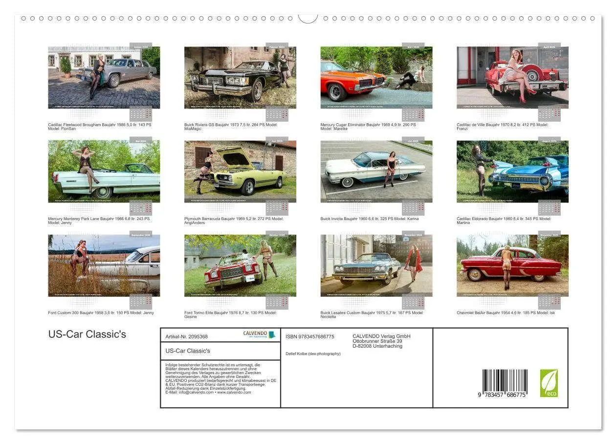 Bild: 9783457686775 | US-Car Classic's (hochwertiger Premium Wandkalender 2026 DIN A2...