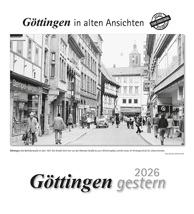 Cover: 9783961666775 | Göttingen gestern 2026 | Göttingen in alten Ansichten | Kalender