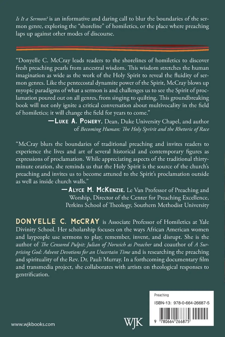 Rückseite: 9780664266875 | Is It a Sermon? | Donyelle C. McCray | Taschenbuch | Englisch | 2024