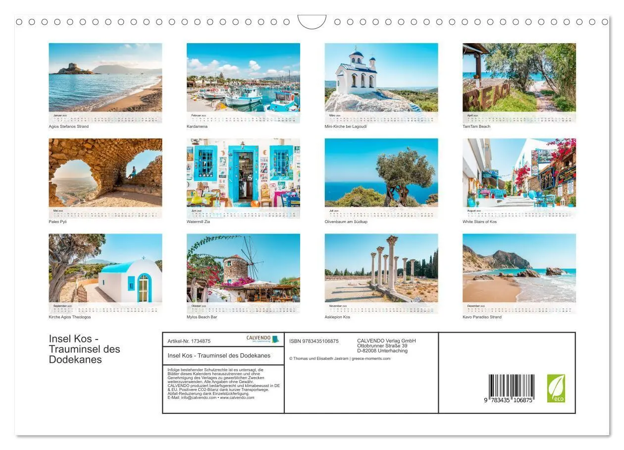 Bild: 9783435106875 | Insel Kos - Trauminsel des Dodekanes (Wandkalender 2025 DIN A3...