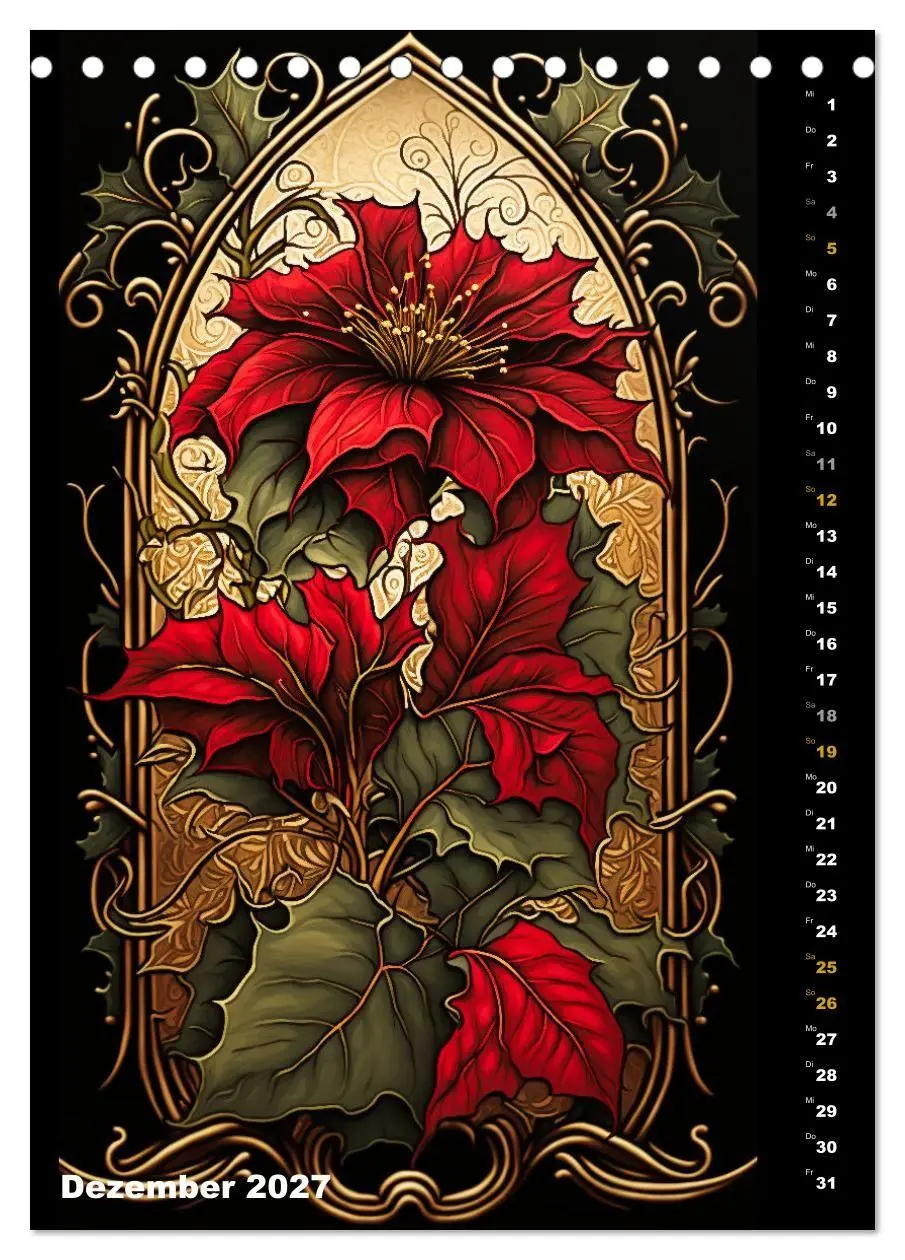 Bild: 9783569306875 | Jugendstil Blumen (Tischkalender 2027 DIN A5 hoch), CALVENDO...