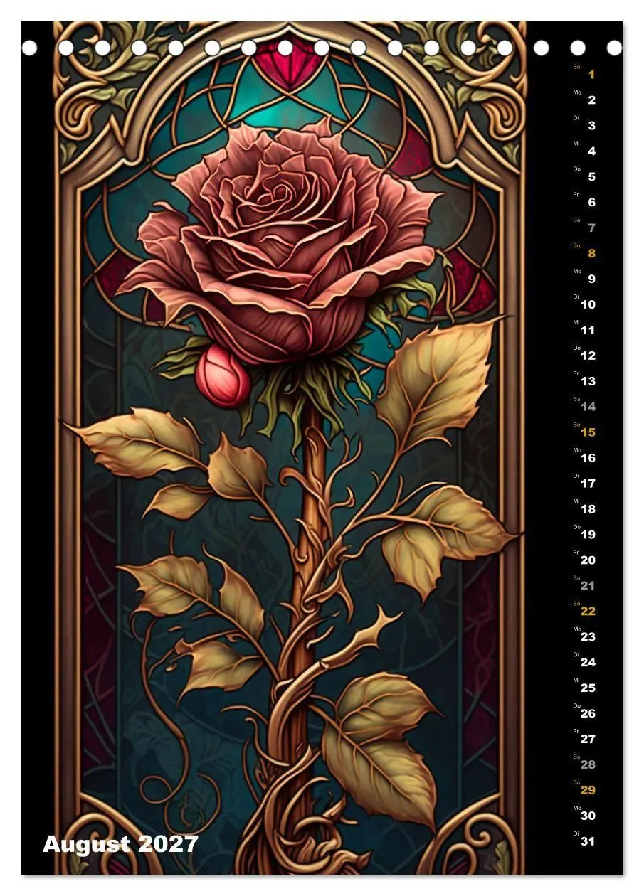 Bild: 9783569306875 | Jugendstil Blumen (Tischkalender 2027 DIN A5 hoch), CALVENDO...