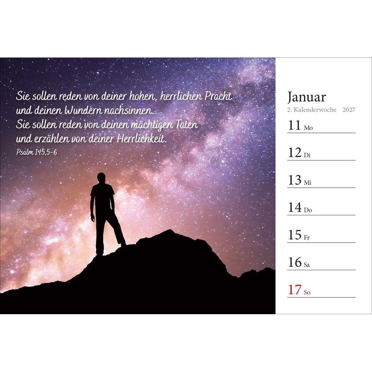 Bild: 9783754816875 | In deine Hand stell ich den Tag 2027 | Wochen-Aufstellkalender | 54 S.