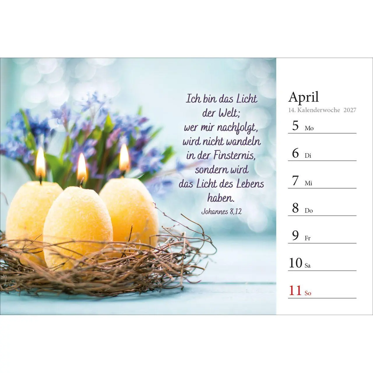 Bild: 9783754816875 | In deine Hand stell ich den Tag 2027 | Wochen-Aufstellkalender | 54 S.