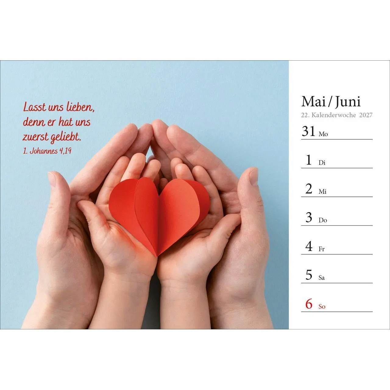 Bild: 9783754816875 | In deine Hand stell ich den Tag 2027 | Wochen-Aufstellkalender | 54 S.