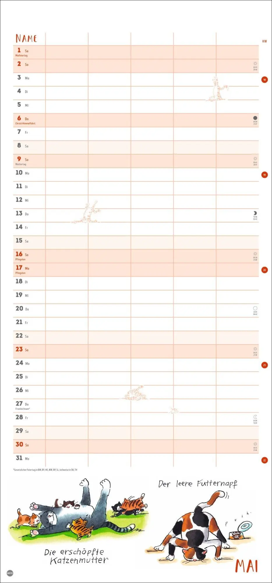 Bild: 9783756416875 | Puth Yoga für die Katz Familienplaner 2027 | Klaus Puth | Kalender