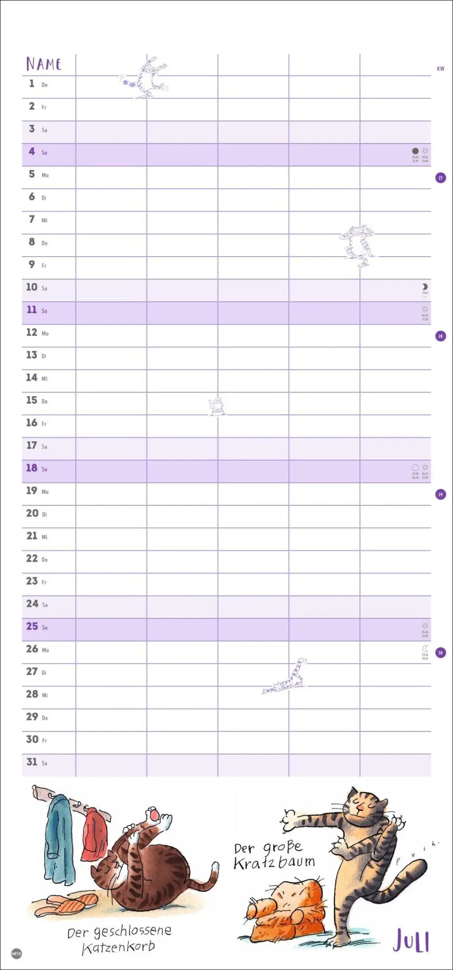 Bild: 9783756416875 | Puth Yoga für die Katz Familienplaner 2027 | Klaus Puth | Kalender