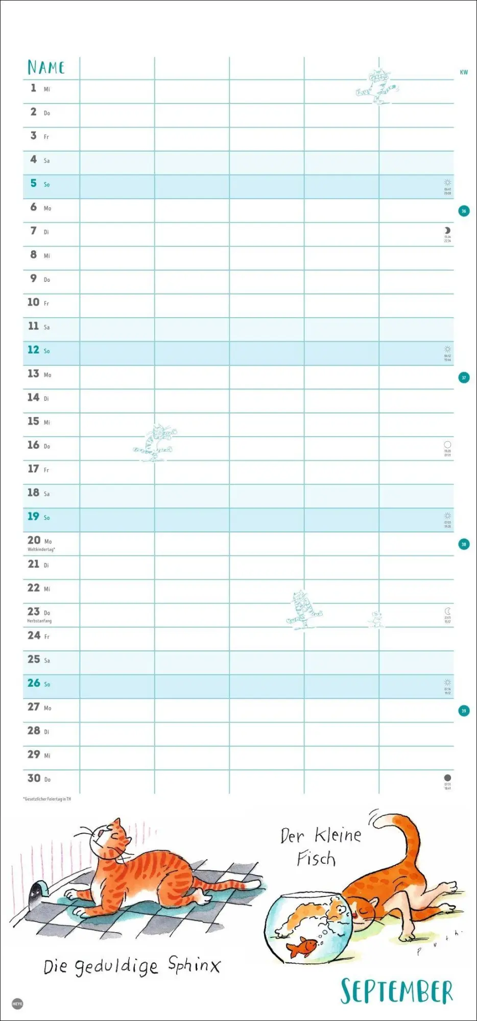 Bild: 9783756416875 | Puth Yoga für die Katz Familienplaner 2027 | Klaus Puth | Kalender
