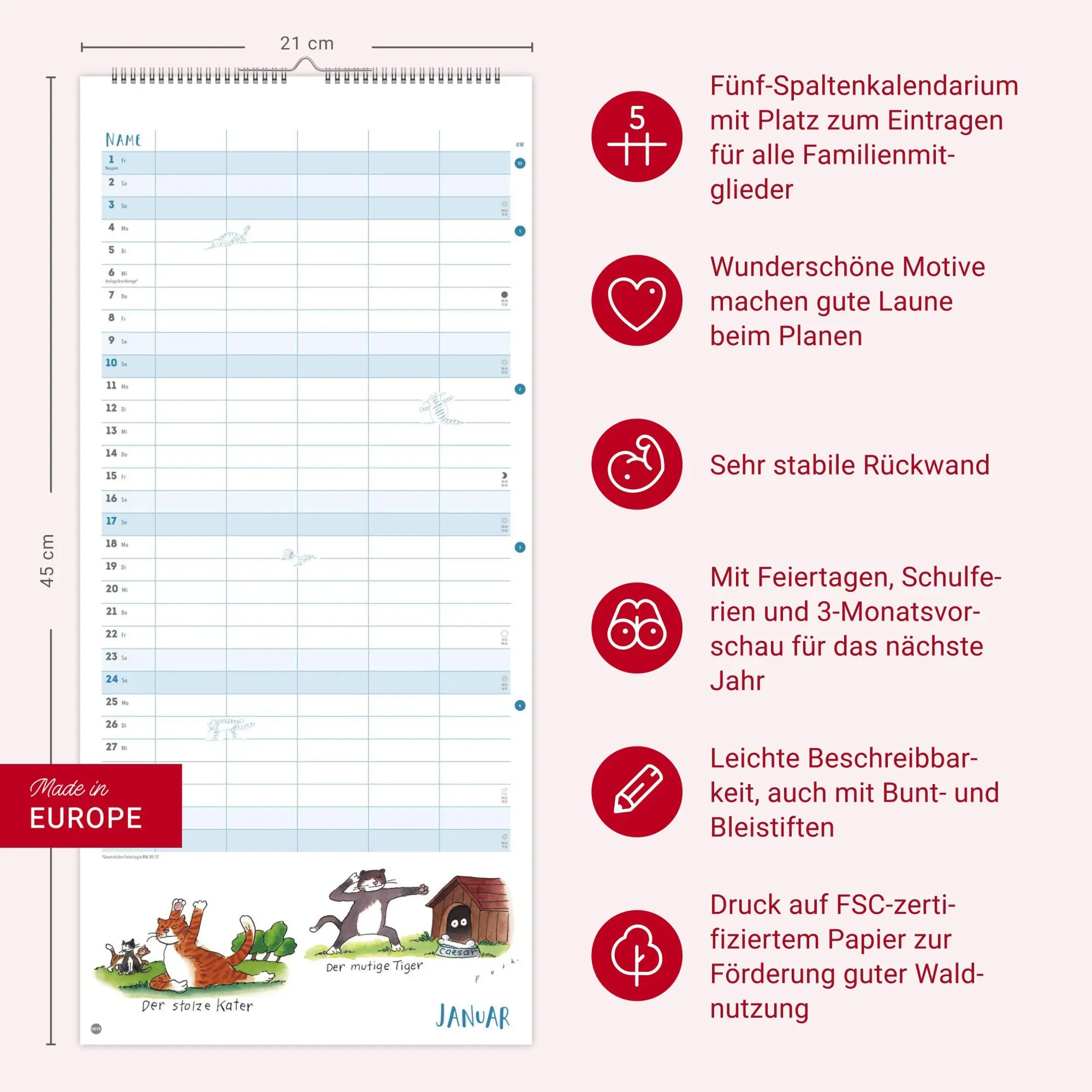 Bild: 9783756416875 | Puth Yoga für die Katz Familienplaner 2027 | Klaus Puth | Kalender