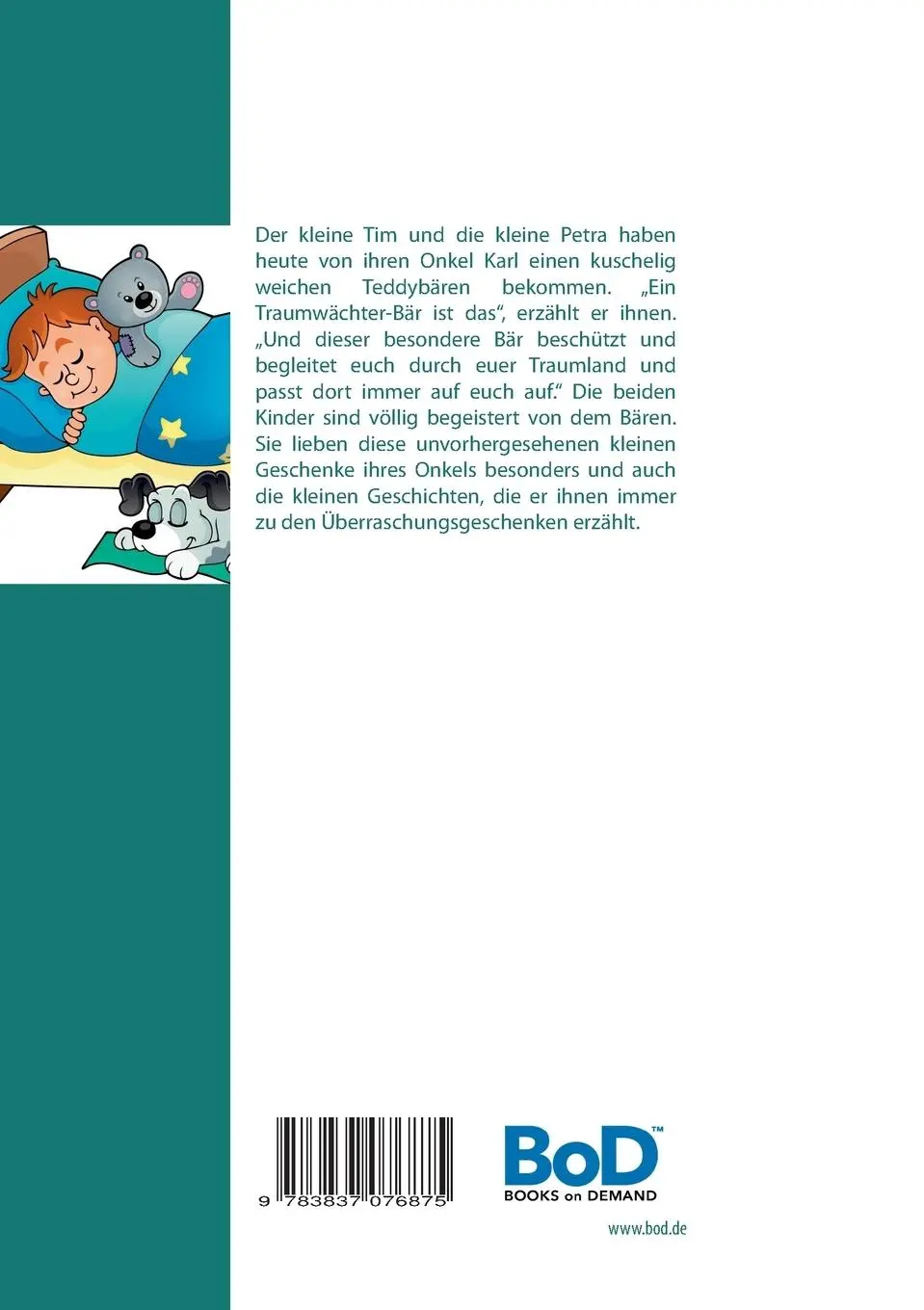 Rückseite: 9783837076875 | Der Kuschelbär im Träumeland | Denis Geier | Taschenbuch | 32 S.