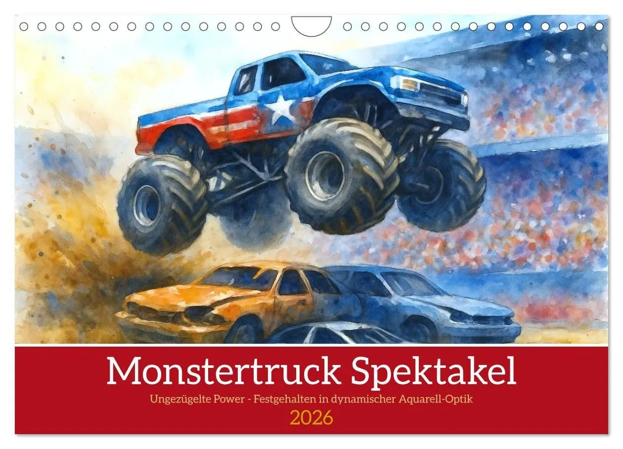 Cover: 9783516686975 | Monstertruck Spektakel (Wandkalender 2026 DIN A4 quer), CALVENDO...