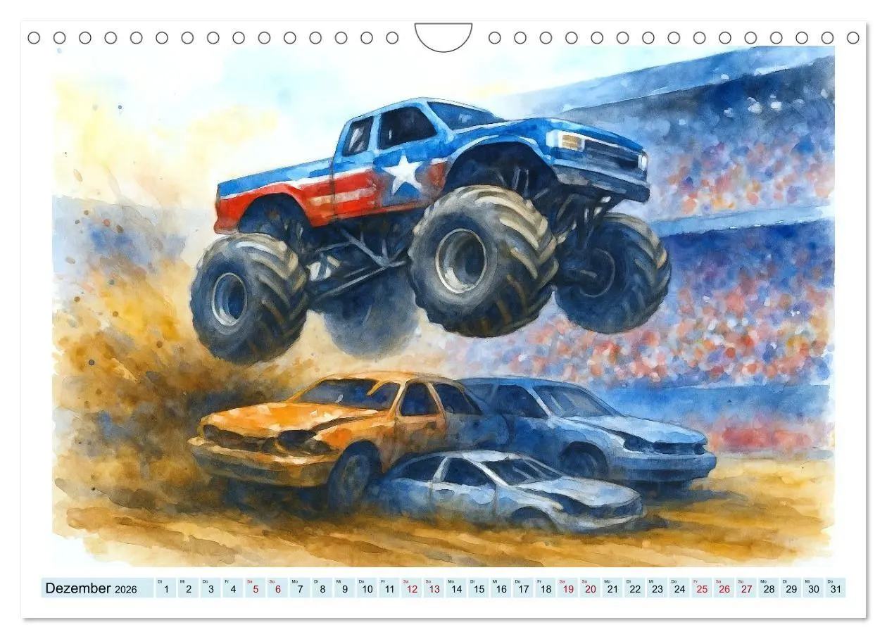 Bild: 9783516686975 | Monstertruck Spektakel (Wandkalender 2026 DIN A4 quer), CALVENDO...