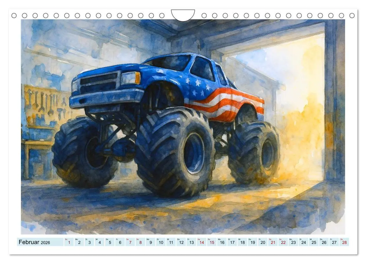 Bild: 9783516686975 | Monstertruck Spektakel (Wandkalender 2026 DIN A4 quer), CALVENDO...