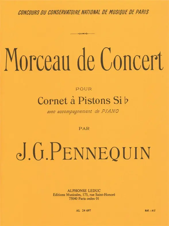 Cover: 9790046246975 | Morceau de Concert | J.G. Pennequin | Buch | Alphonse Leduc