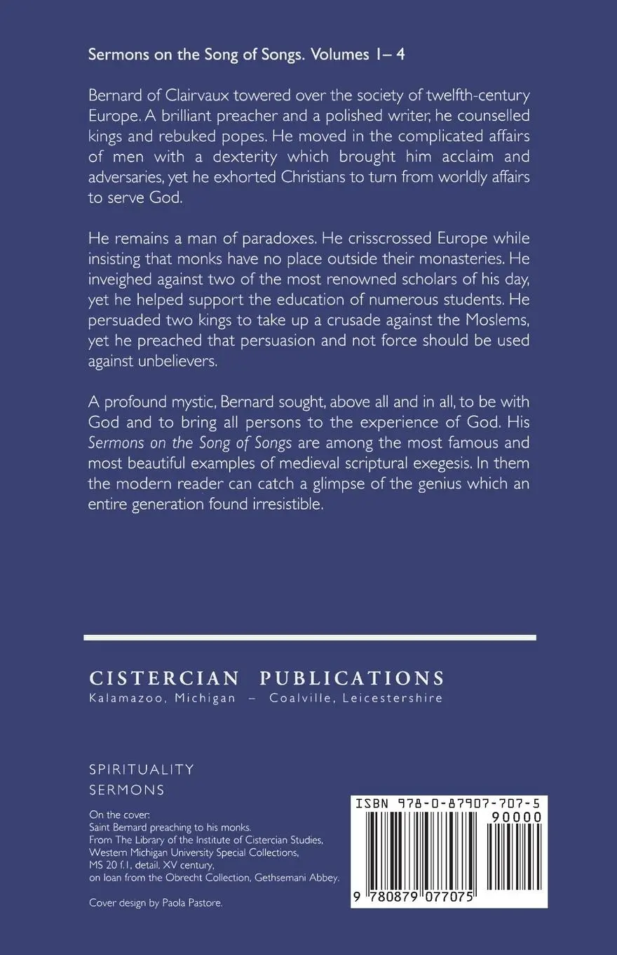 Rückseite: 9780879077075 | Bernard of Clairvaux | Sermons on the Song of Songs Volume 2 | Buch
