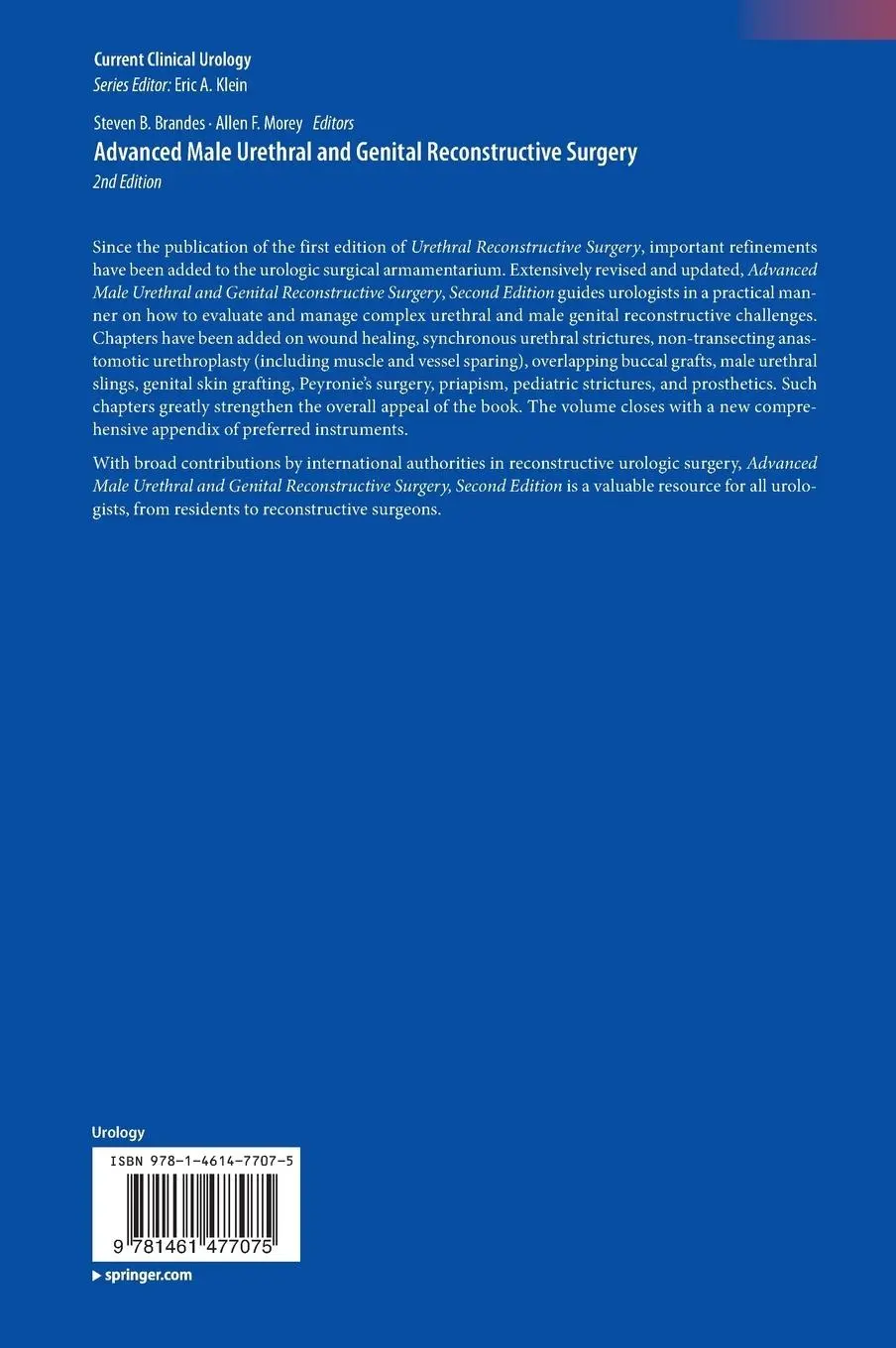 Rückseite: 9781461477075 | Advanced Male Urethral and Genital Reconstructive Surgery | Buch | xvi