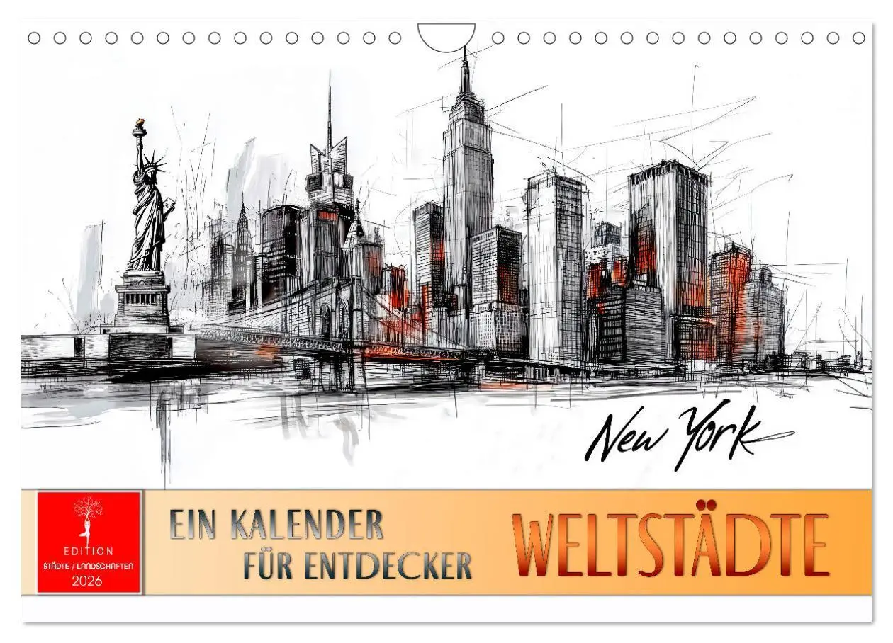 Cover: 9783457247075 | Weltstädte - ein Kalender für Entdecker (Wandkalender 2026 DIN A4...