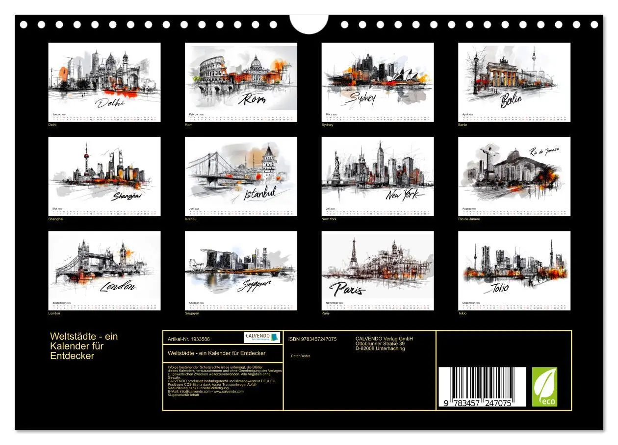 Bild: 9783457247075 | Weltstädte - ein Kalender für Entdecker (Wandkalender 2026 DIN A4...