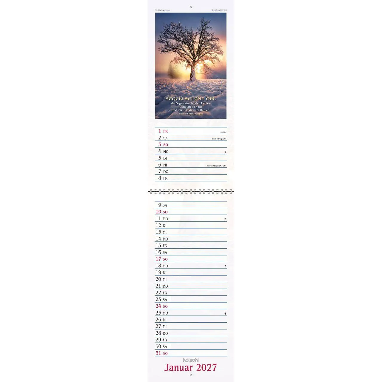 Bild: 9783754867075 | Das will ich mir schreiben in Herz und Sinn 2027 | Kalender | 14 S.