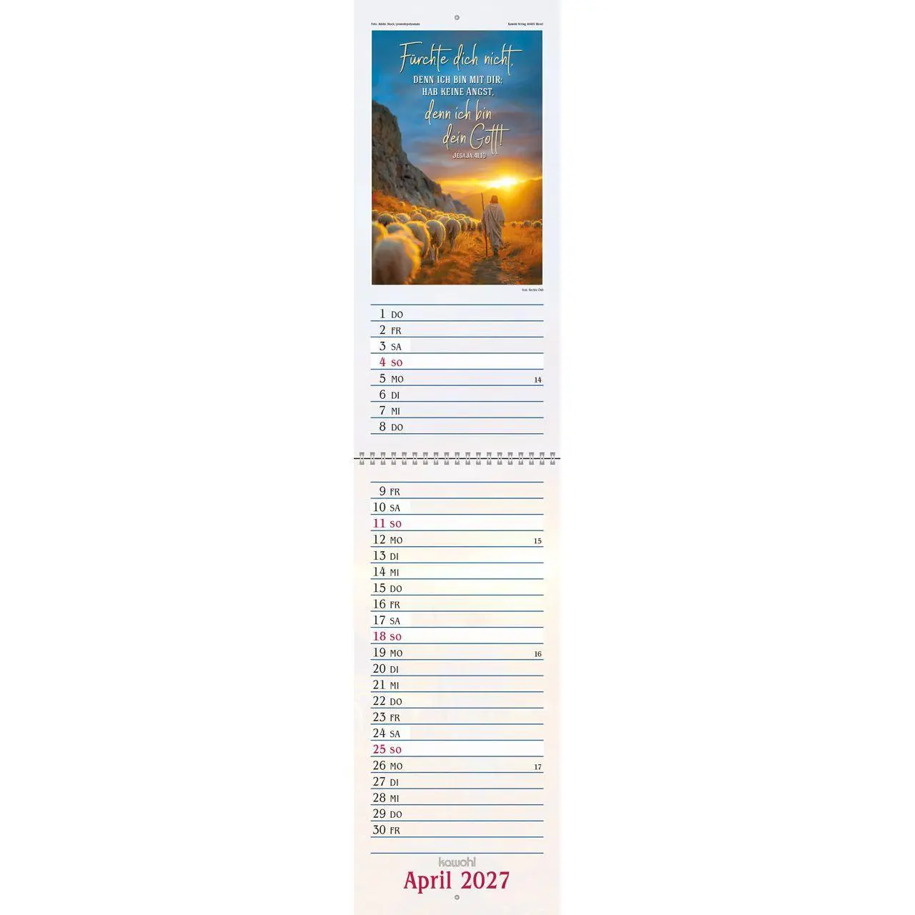 Bild: 9783754867075 | Das will ich mir schreiben in Herz und Sinn 2027 | Kalender | 14 S.