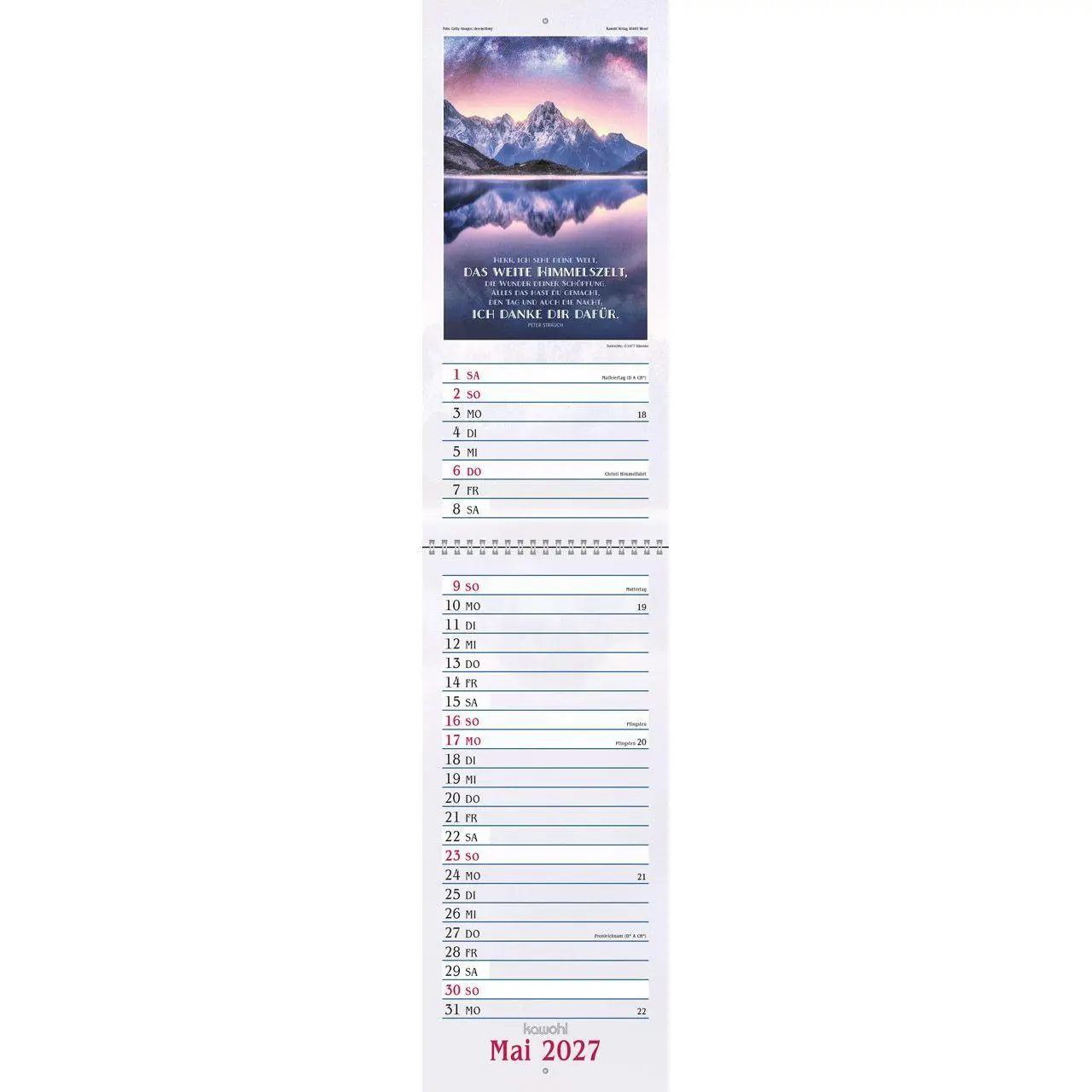 Bild: 9783754867075 | Das will ich mir schreiben in Herz und Sinn 2027 | Kalender | 14 S.