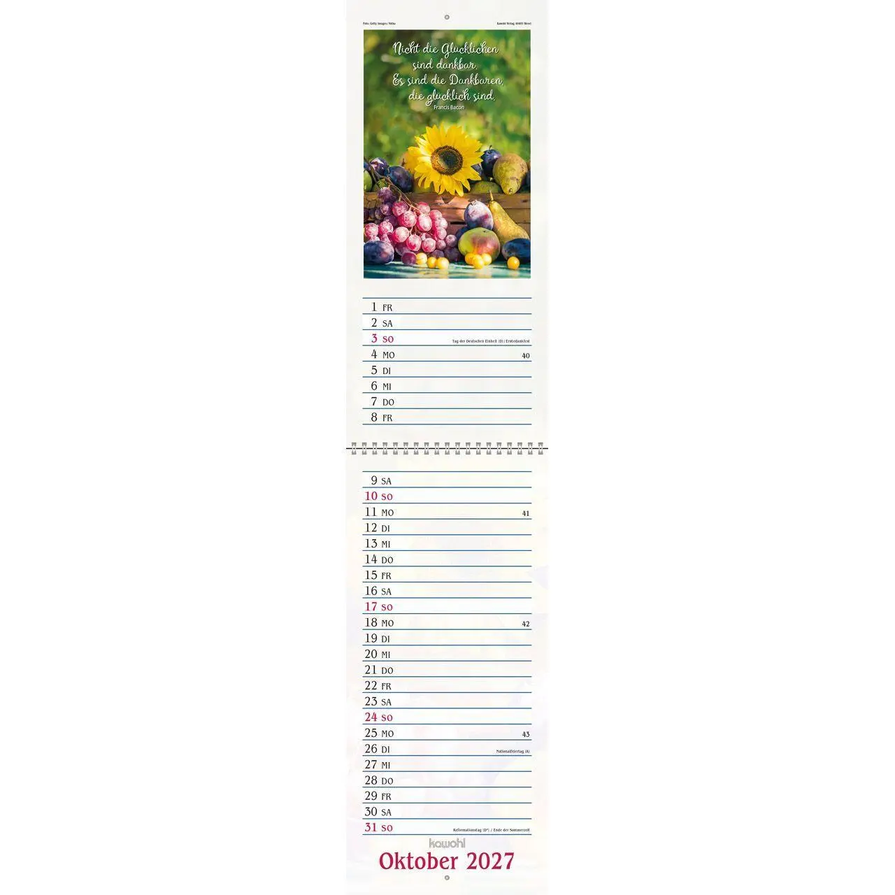 Bild: 9783754867075 | Das will ich mir schreiben in Herz und Sinn 2027 | Kalender | 14 S.