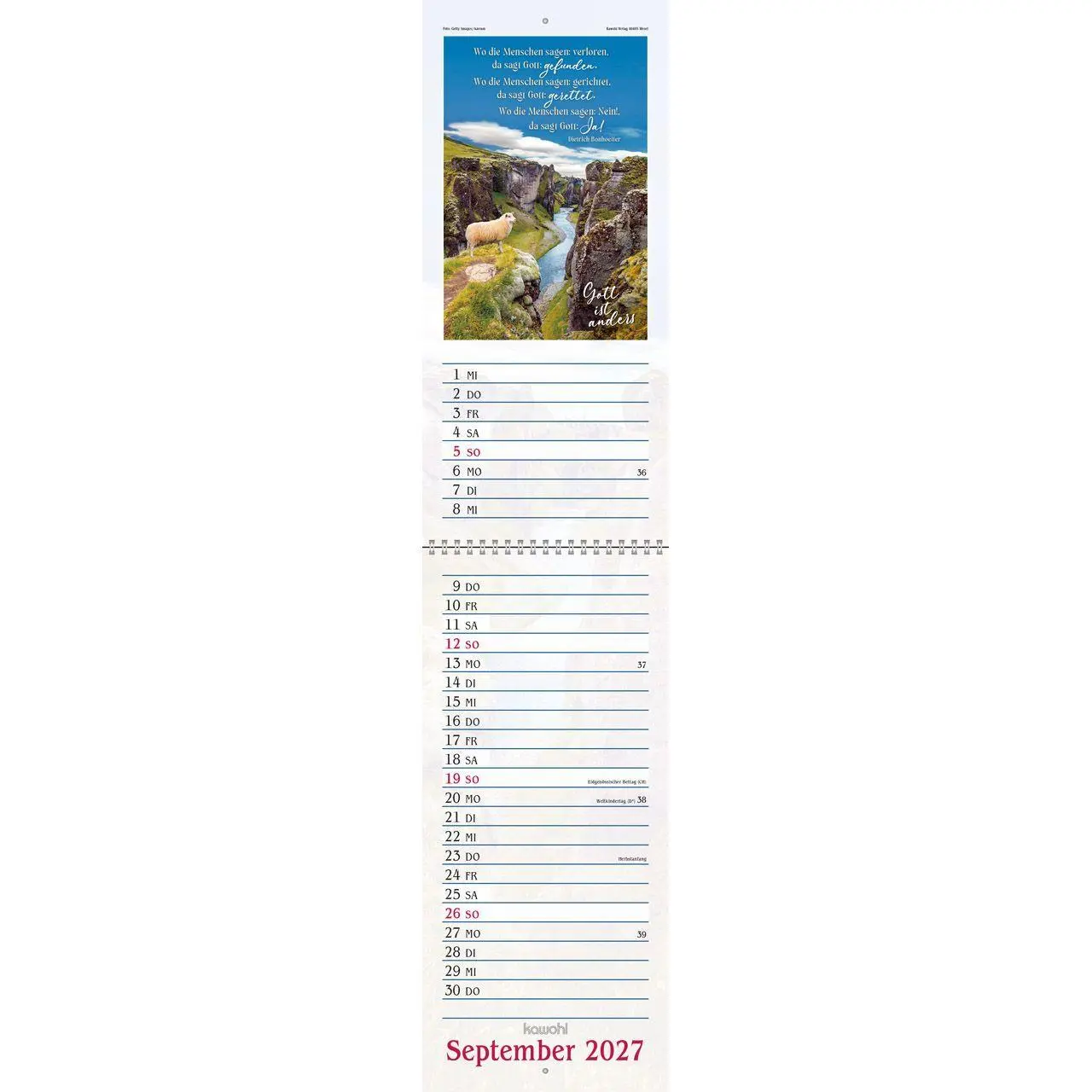 Bild: 9783754867075 | Das will ich mir schreiben in Herz und Sinn 2027 | Kalender | 14 S.