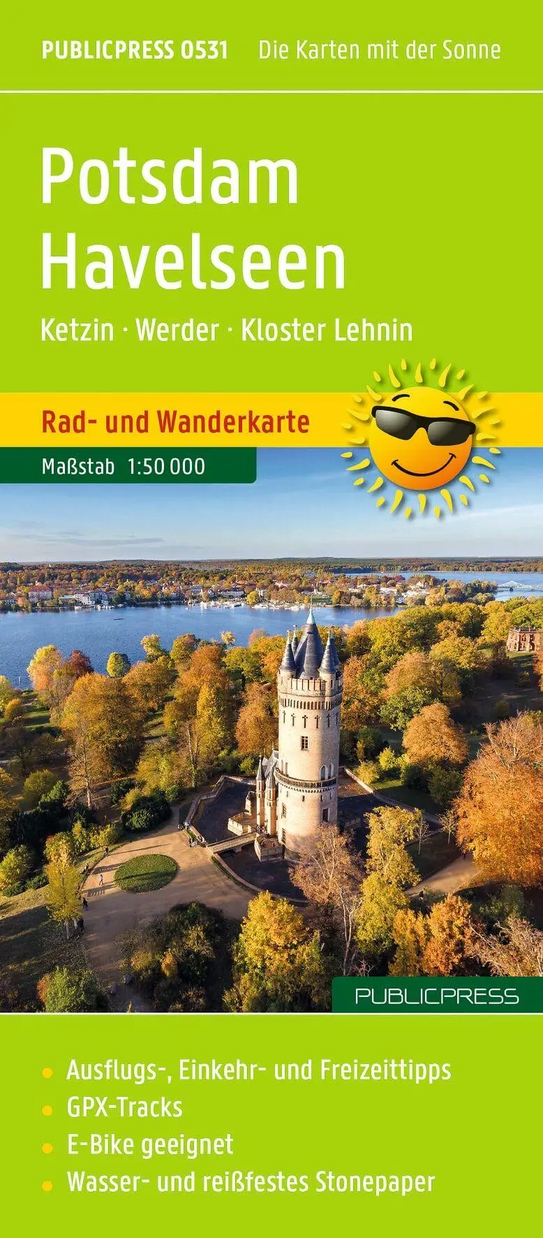 Cover: 9783991547075 | Publicpress Rad- und Wanderkarte Potsdam, Havelseen, Ketzin,...
