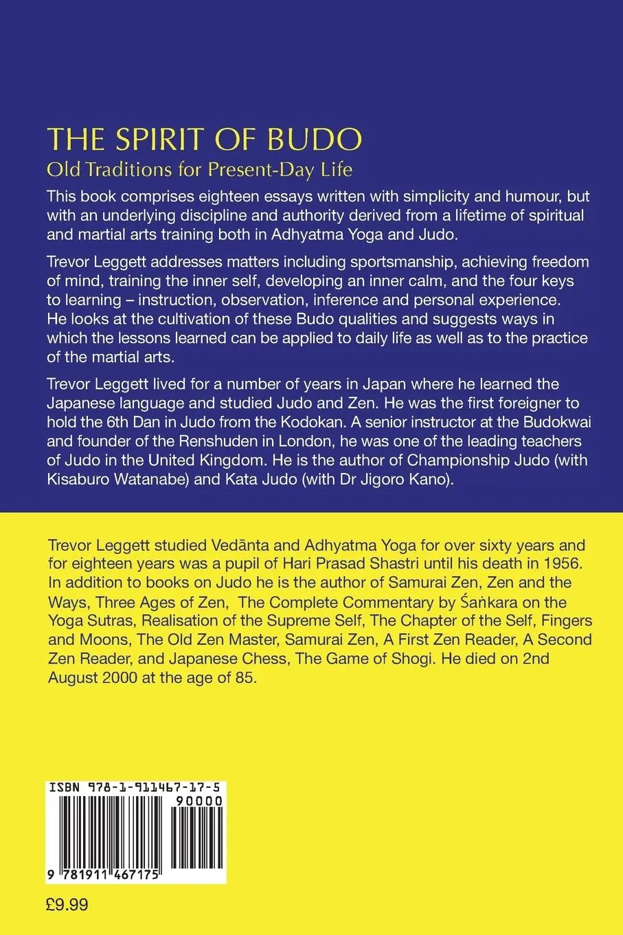 Rückseite: 9781911467175 | The Spirit of Budo - Old Traditions for Present-day Life | Leggett