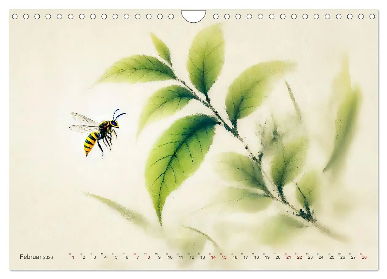 Bild: 9783457307175 | Zen der Natur - Pflanzen und Insekten im Stile der Tuschmalerei...