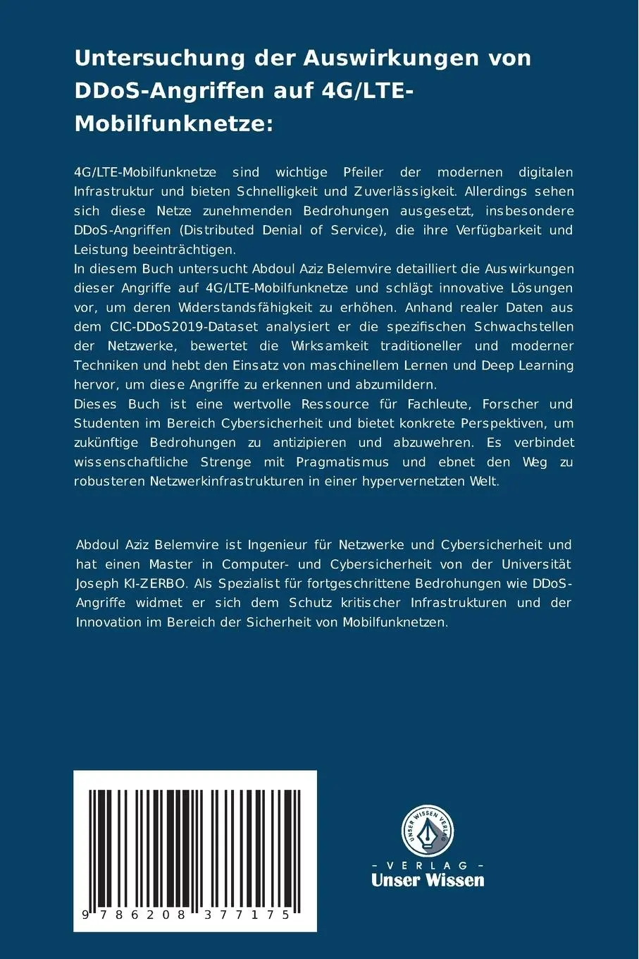 Rückseite: 9786208377175 | Untersuchung der Auswirkungen von DDoS-Angriffen auf...