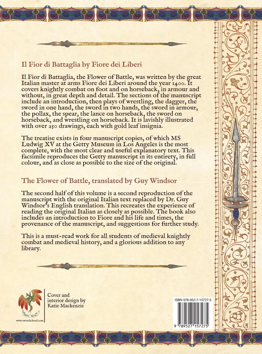 Rückseite: 9789527157275 | Il Fior di Battaglia by Fiore dei Liberi ~ Facsimile | Guy Windsor