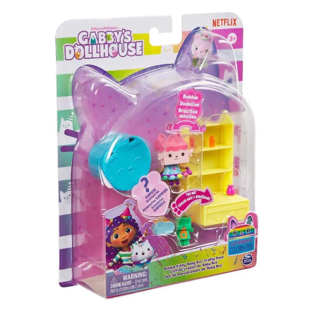 Bild: 681147017375 | Gabby's Dollhouse Bobble Kitty Furniture - Baby Box | In Karton | 2024