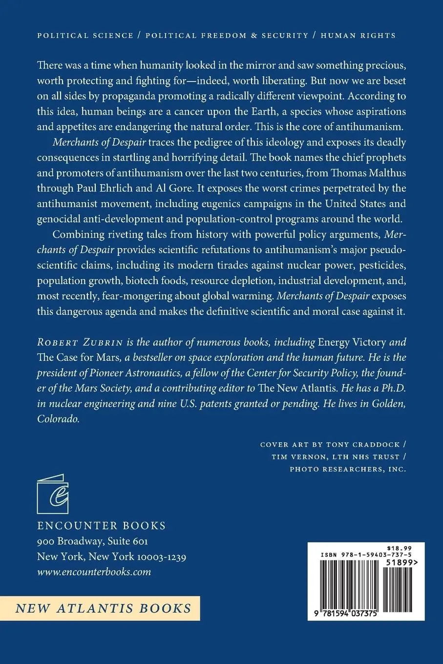 Rückseite: 9781594037375 | Merchants of Despair | Robert Zubrin | Taschenbuch | Englisch | 2014