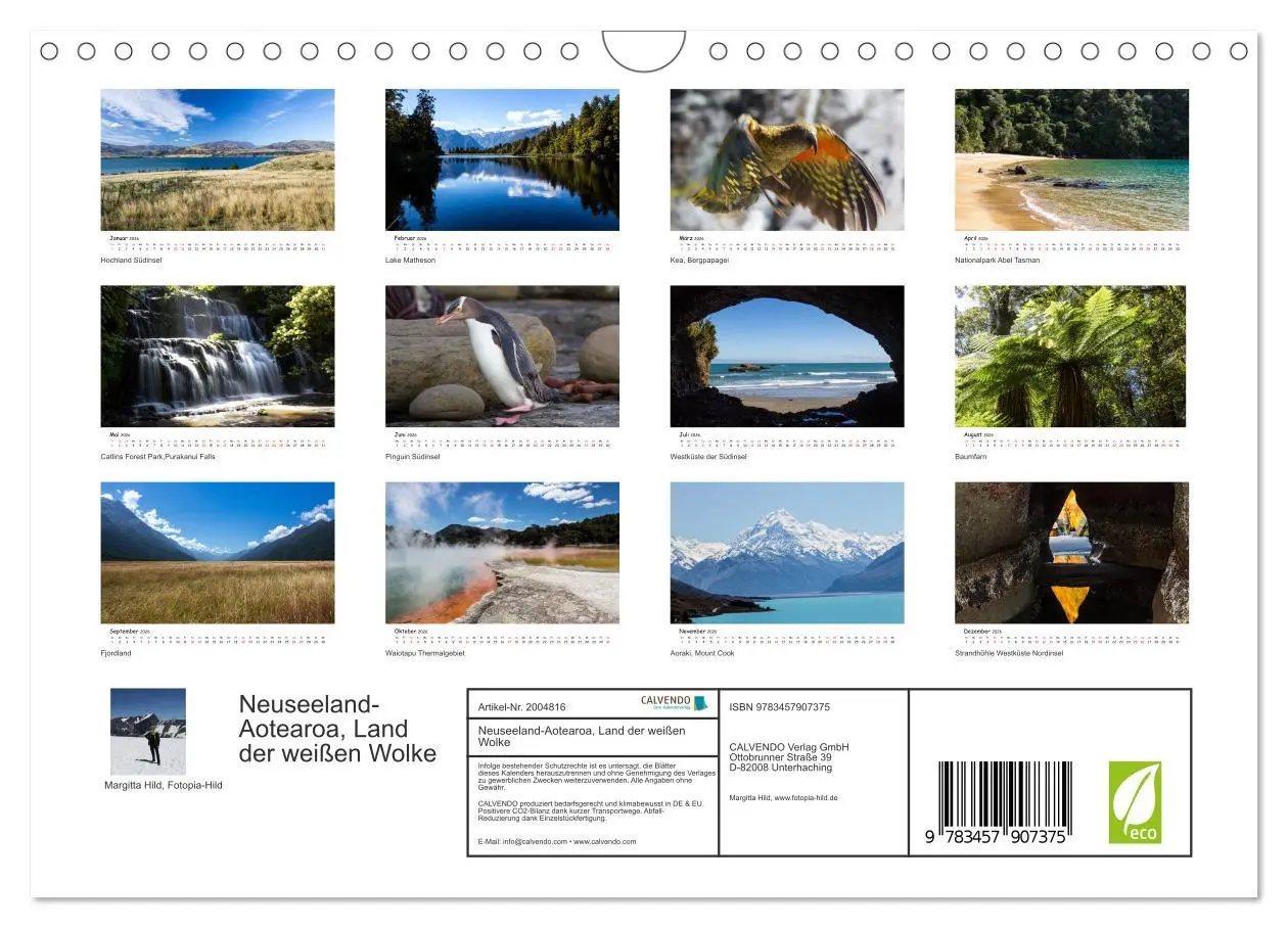 Bild: 9783457907375 | Neuseeland-Aotearoa, Land der weißen Wolke (Wandkalender 2026 DIN...