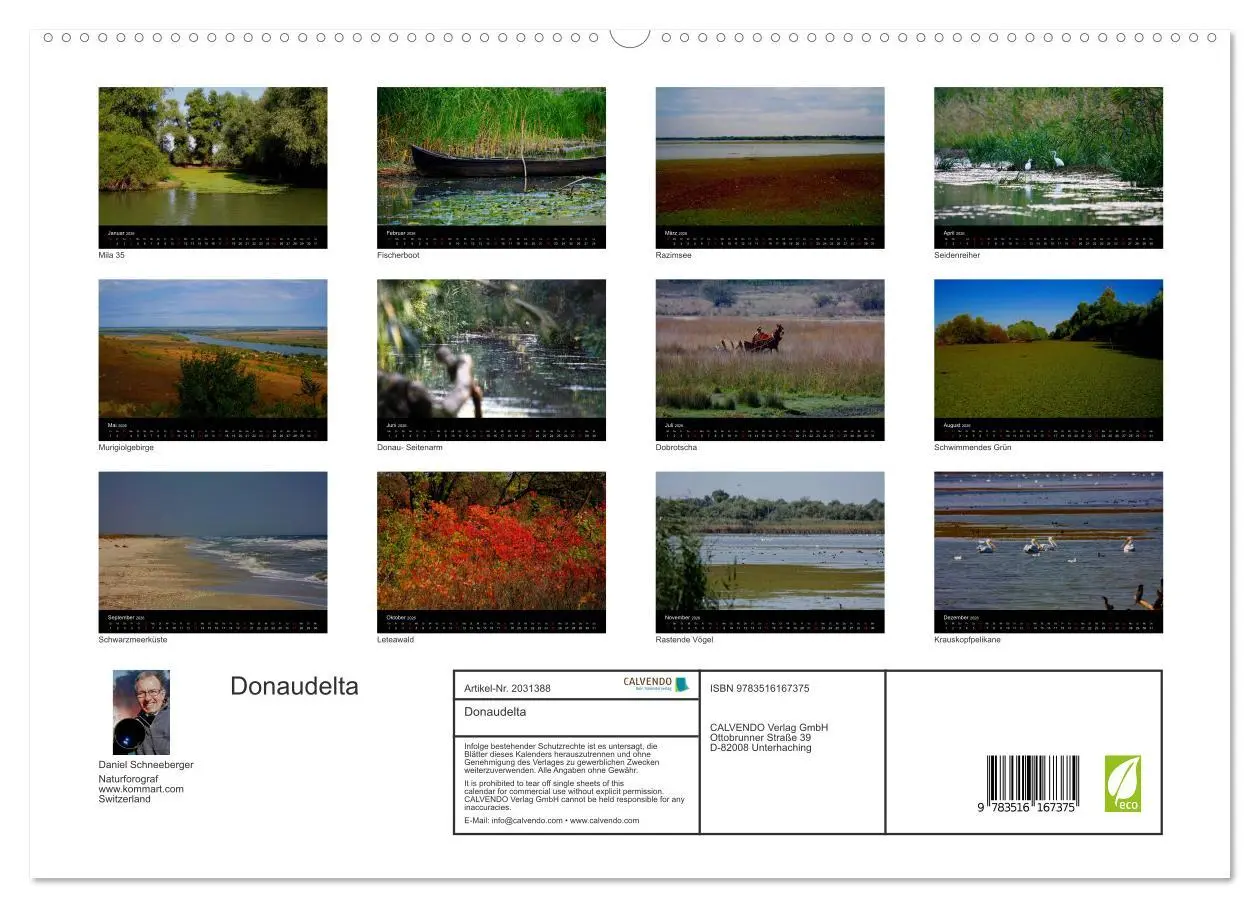 Bild: 9783516167375 | Donaudelta (hochwertiger Premium Wandkalender 2026 DIN A2 quer),...