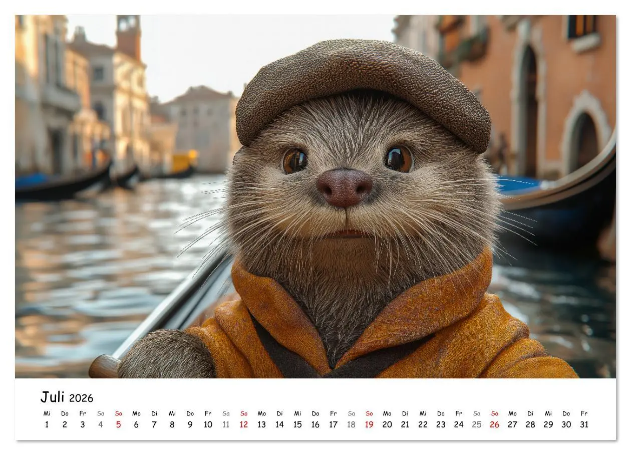 Bild: 9783516617375 | Lustige Tierreisen - Bunter Spaß für Kinder (Wandkalender 2026 DIN...