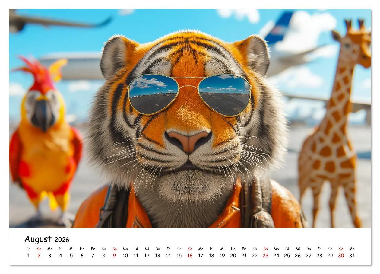 Bild: 9783516617375 | Lustige Tierreisen - Bunter Spaß für Kinder (Wandkalender 2026 DIN...