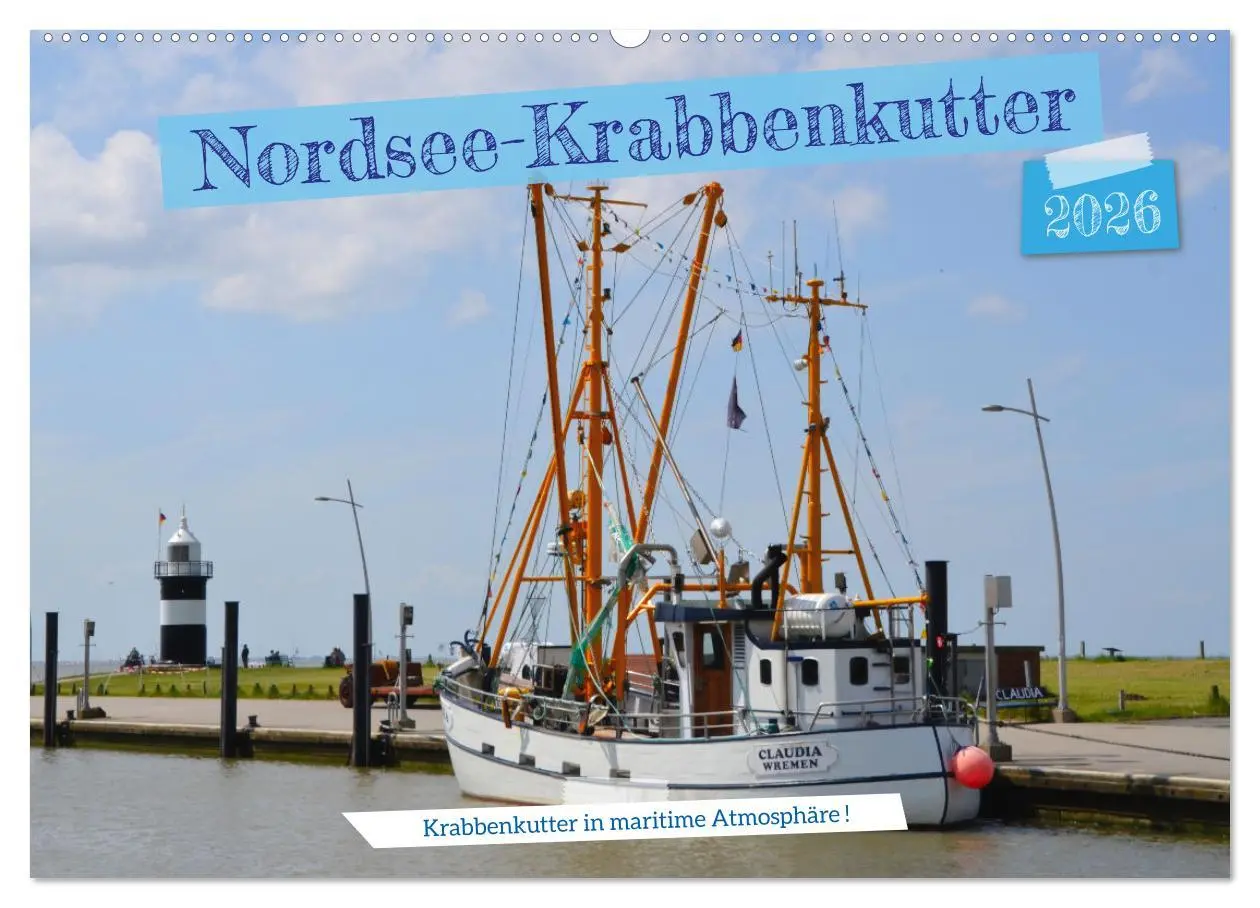 Cover: 9783457517475 | Nordsee-Krabbenkutter (Wandkalender 2026 DIN A2 quer), CALVENDO...