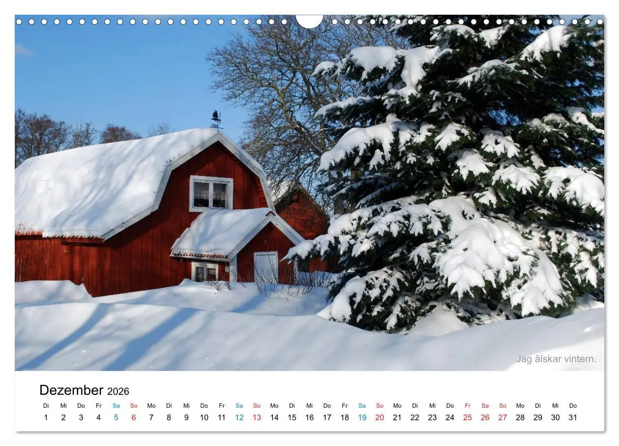 Bild: 9783516227475 | Schweden (Wandkalender 2026 DIN A3 quer), CALVENDO Monatskalender