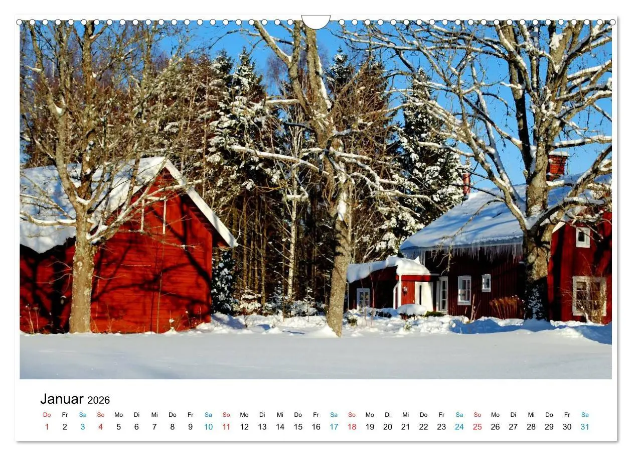 Bild: 9783516227475 | Schweden (Wandkalender 2026 DIN A3 quer), CALVENDO Monatskalender