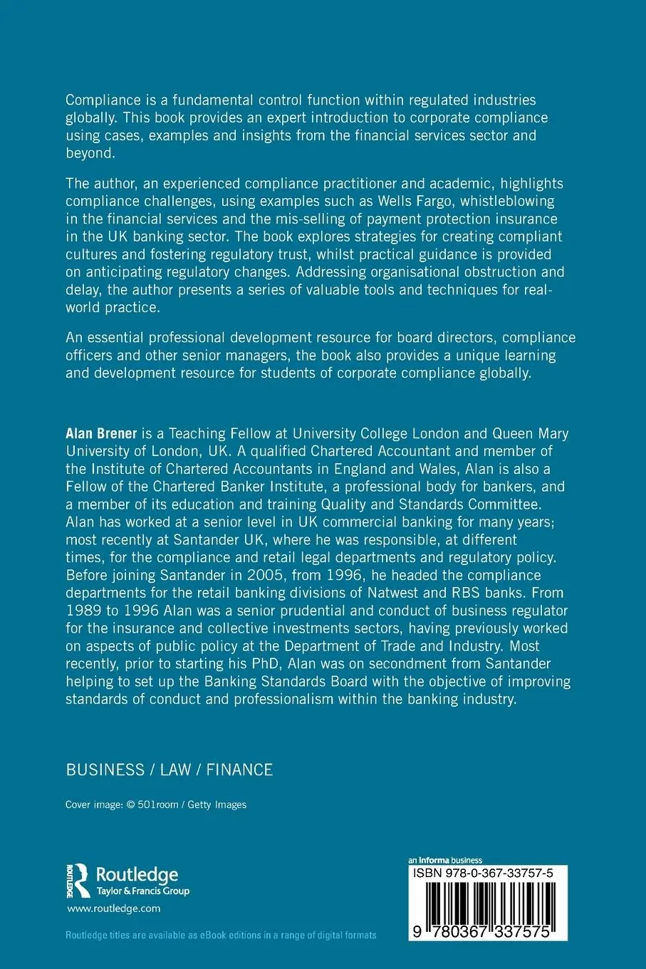 Rückseite: 9780367337575 | Strategies for Compliance | Alan Brener | Taschenbuch | Englisch