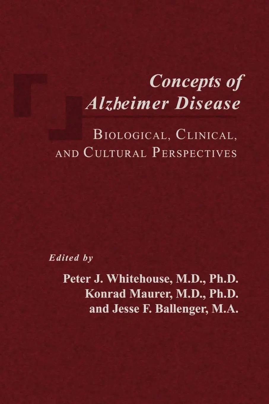 Cover: 9780801877575 | Concepts of Alzheimer Disease | Peter J. Whitehouse (u. a.) | Buch