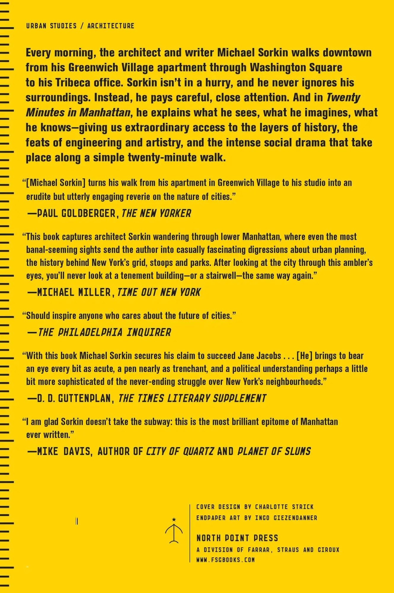 Rückseite: 9780865477575 | Twenty Minutes in Manhattan | Michael Sorkin | Taschenbuch | Englisch