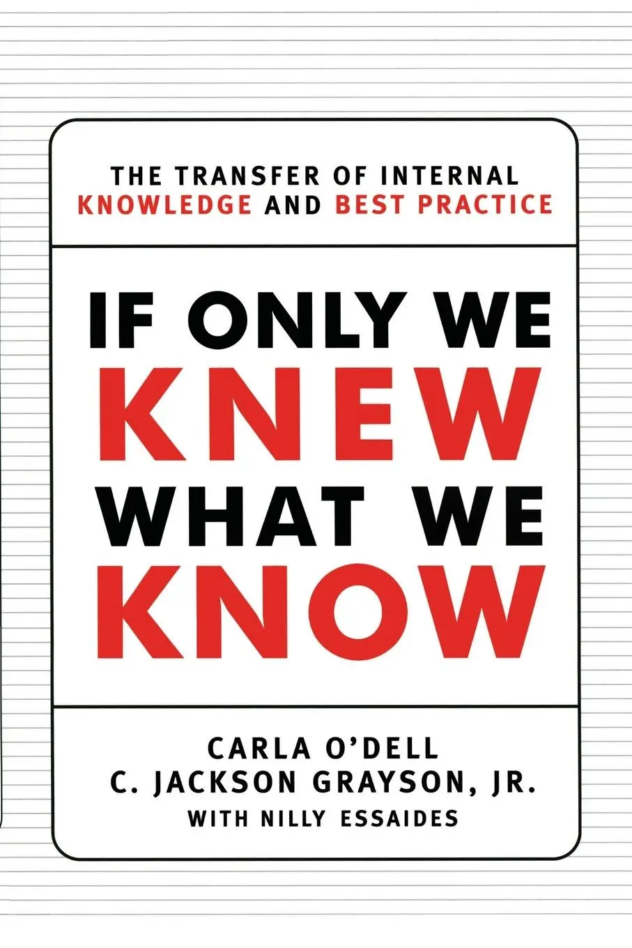Cover: 9781451697575 | If Only We Knew What We Know | Carla O'Dell (u. a.) | Taschenbuch