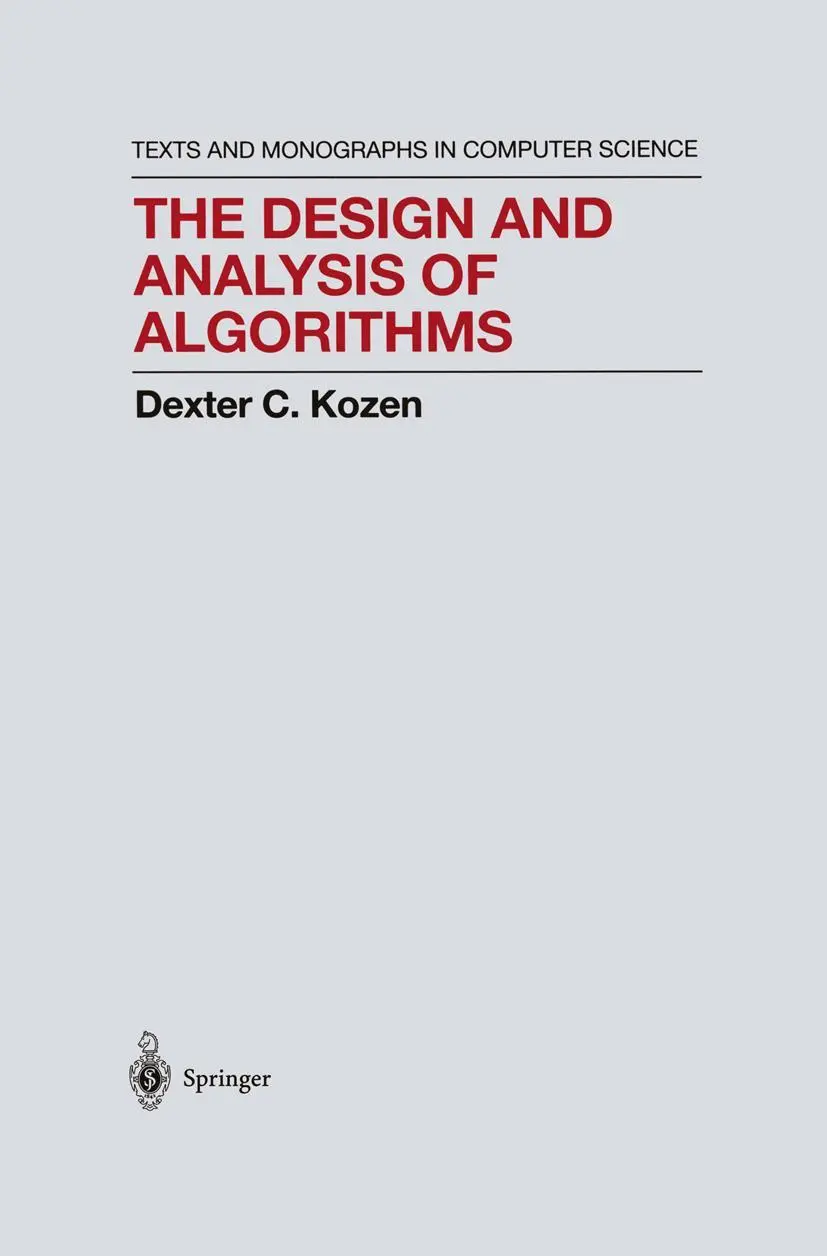 Cover: 9781461287575 | The Design and Analysis of Algorithms | Dexter C. Kozen | Taschenbuch