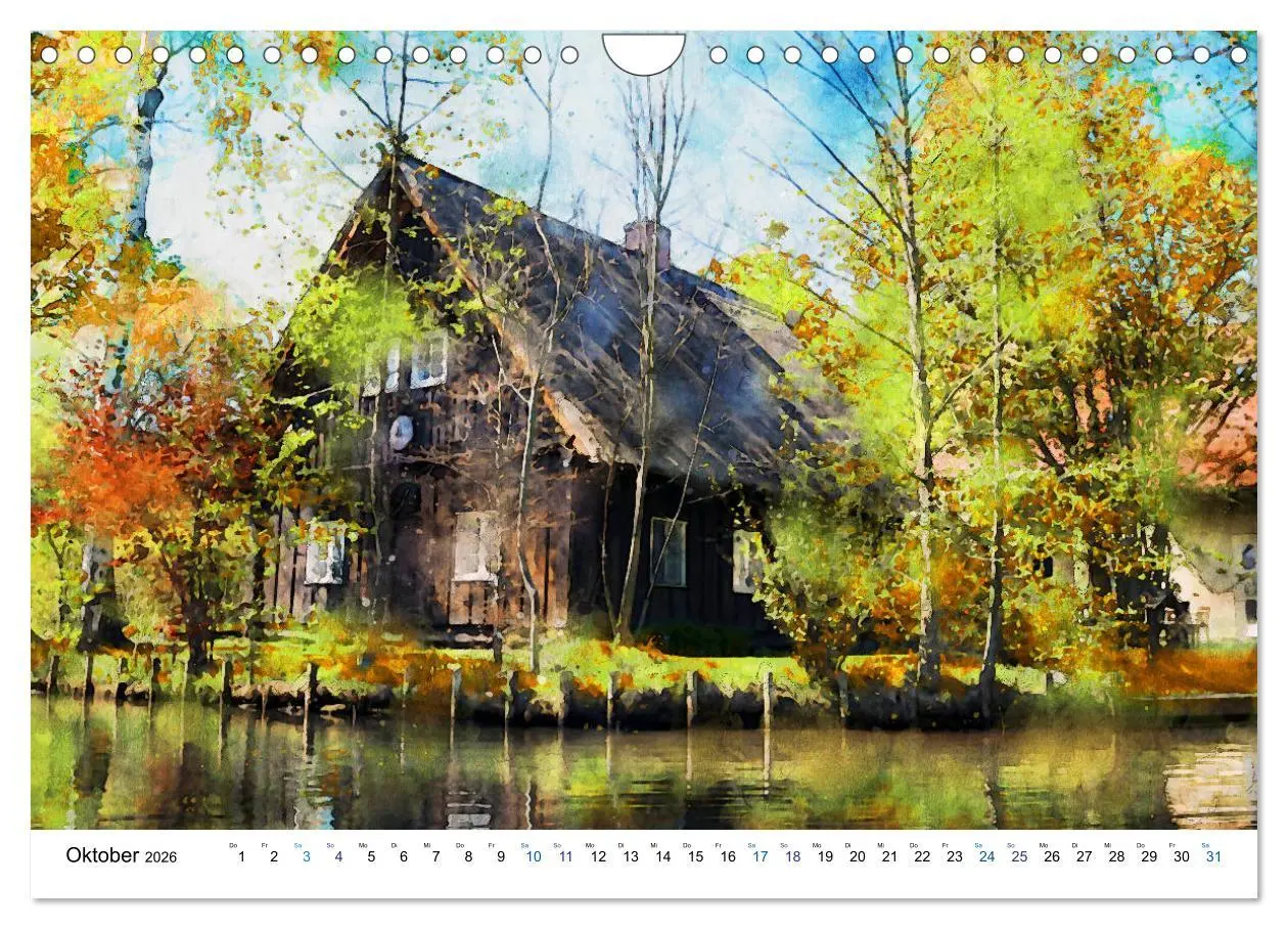 Bild: 9783457677575 | Spreewald Aquarell Impressionen (Wandkalender 2026 DIN A4 quer),...